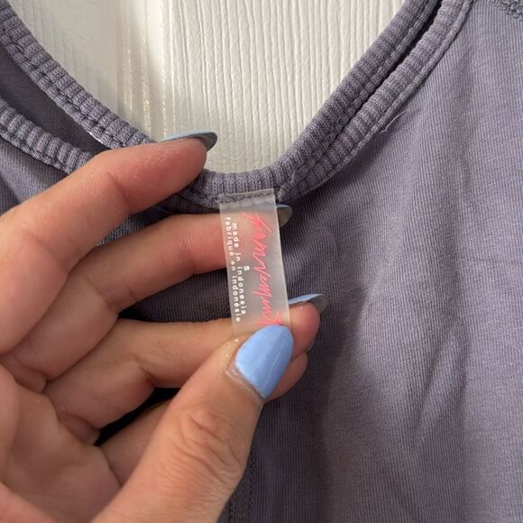 Free People - Onesie - Shorts Outfit - Size Small - Like New - Light Purple - Picture 4 of 5